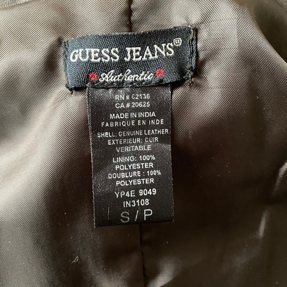 Guess Brown Leather Jacket - Picture 9 of 9